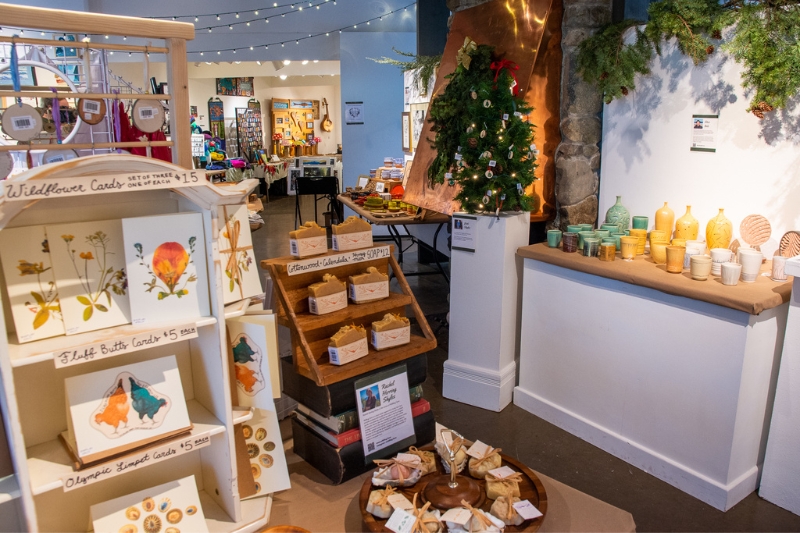 View of cards, soaps, and ceramics. Makers Market 2022