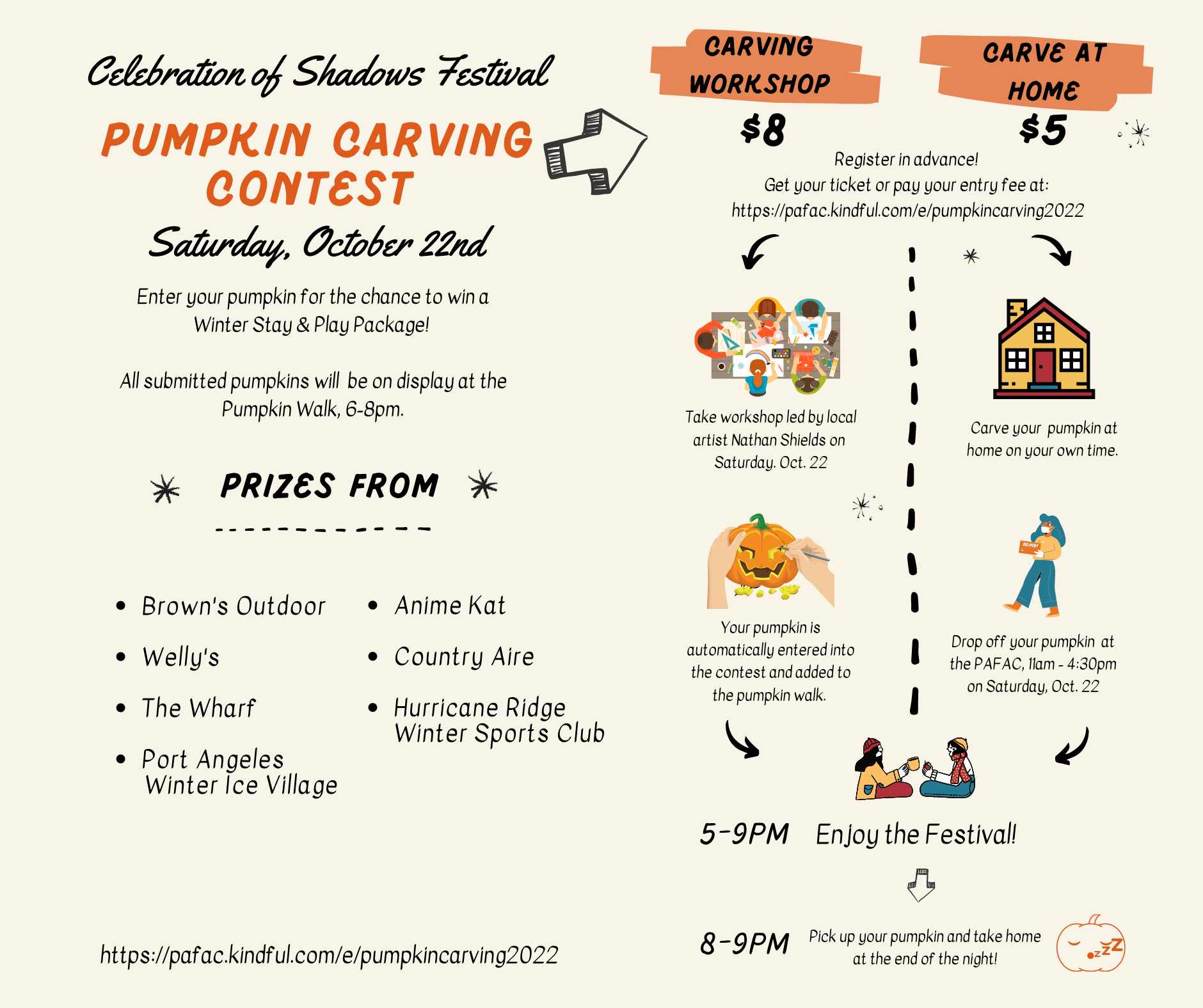 Pumpkin Carving infographic for Fall festival 2022